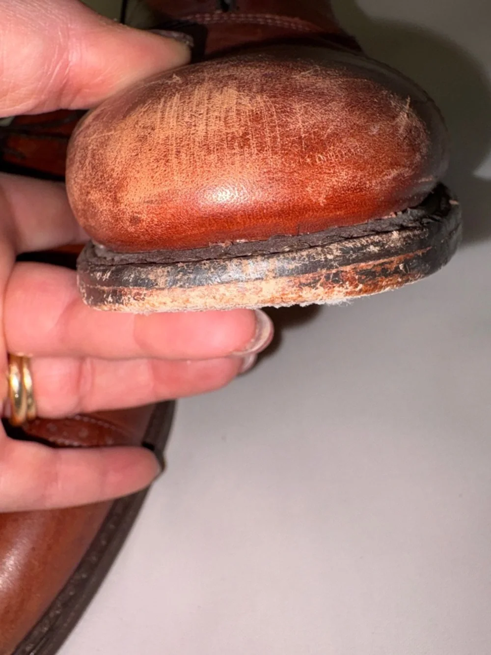 Allen Edmonds Men's Brown Leather Cap-Toe‎ Oxfords Size 10